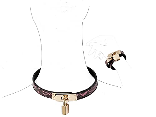 OnundOn Halsband Frauen Sex Halsfessel mit Schloss Doppelnutzung Halsbänder Handschellen BDSM Slave Halsband schmal Bondage-sets