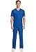 Cherokee Men's V-Neck Scrub Top with Mesh Yoke and Side Panels for Extra Breathability WW603, M, Royal