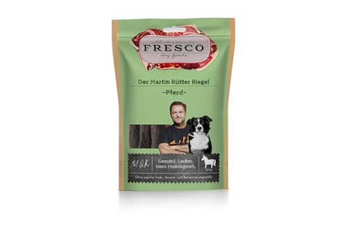 Fresco Martin Rütter Riegel Pferd | Doppelpack | 2 x 100 g | Ergänzungsfuttermittel für Hunde | Natürlicher Monoproteinsnack aus reinem Pferdefleisch | In Riegel-Form