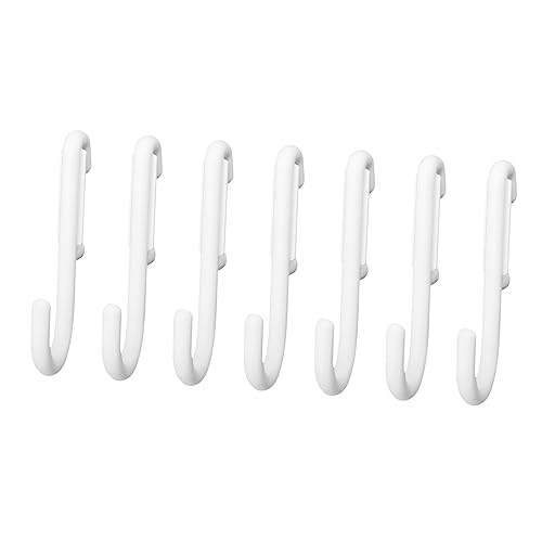 ULTECHNOVO 7pcs Plastic Pegboard Hooks Strong Easy to Install Versatile Storage Hooks for Tools Cables