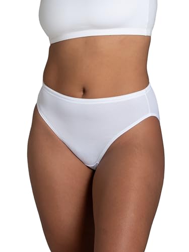 Fruit of the Loom Women's Breathable Underwear, Moisture Wicking Keeps You Cool & Comfortable, Available in Plus Size
