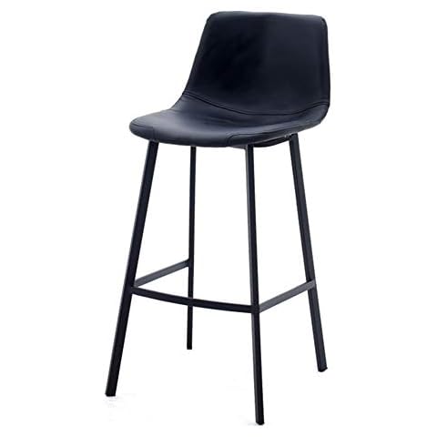 Bar stool, backrest breakfast bar stool metal frame and upholstered seat Cover