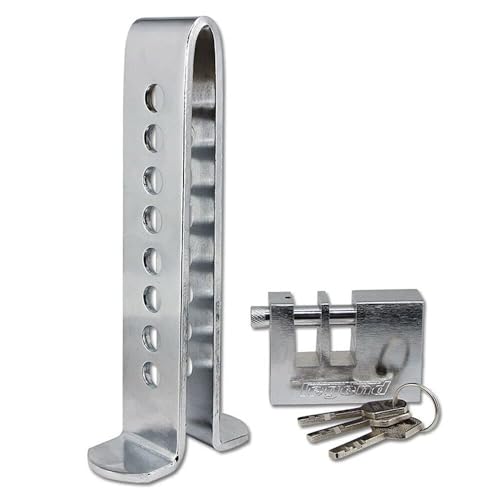 QJIRZB Blocco pedale auto 8 fori in acciaio inox blocco freno auto protezione di sicurezza con 3 chiavi