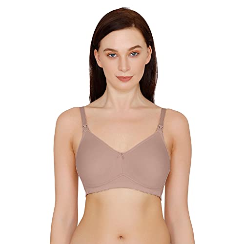 Image of Zivame Double Layered Non Wired 3 /4th Coverage Maternity /Nursing Bra - Roebuck Beige