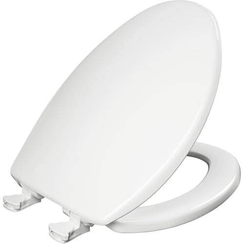 Image of Bemis 7300EC Toilet Seat, Removes for Easy Cleaning, Durable Plastic, Made in USA, Elongated, White