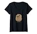 Femme Adorable carlin en forme de pomme de terre T-Shirt avec Col en V