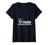 Womens Female The Original Iron Man V-Neck T-Shirt