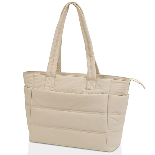 Image of Tote Bag for Women ,Travel Puffy Tote Bag For Women,Puffer Work Tote Handbag、Shoulder Bag Handbag for Travel, Work, Gym