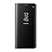 Samsung Galaxy S8/S8 Plus Slim Purse Bag, Multi-Function Removable Magnetic Clamshell Translucent Clear Smart Mirror Sleep Stand Protection S8+ S-View flip Cover Black (Black, Galaxy S8)