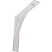 Ekena Millwork BKTM03X18X18MOHWH Steel Bracket Morris, 3"W x 18"D x 18"H, Hammered White