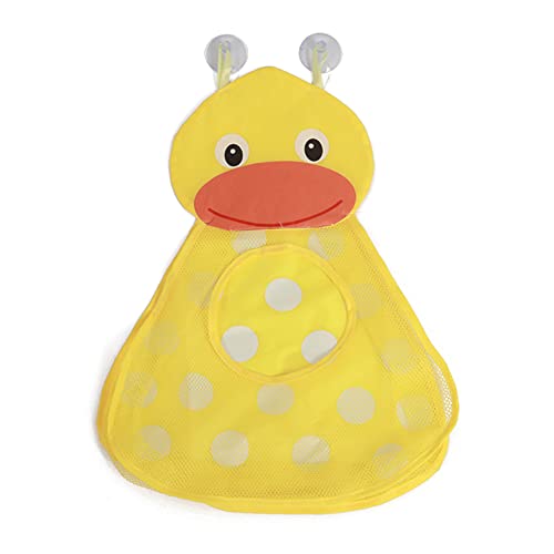 Baby Bath Storage Bag, Cute Animals Mesh Bath Toy Storage Organizer with 2 Suction Cups, Bathtub Toy Organizer Mesh Bath Net Storage Baby Tub Holder for Kids Toddlers
