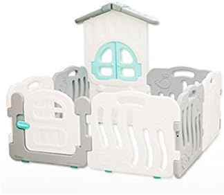 iFAM Shell BabyRoom Playpen Playard BabyHouse Set Gray&White (8PCS(House 1EA, Door 1EA, Gray 4EA, White 2EA))