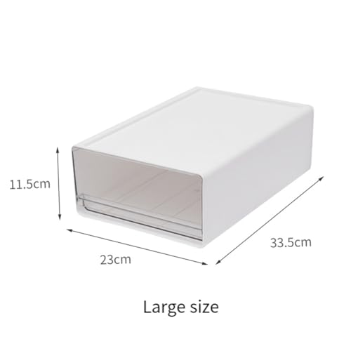 Boîte de rangement de bureau transparent tiroir plastique A4 - 4
