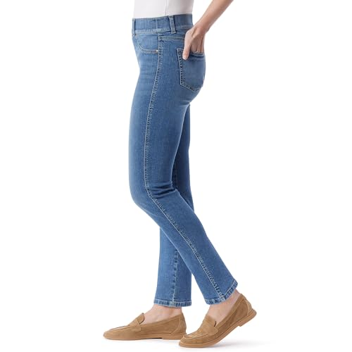 Image of Gloria Vanderbilt Womens Shape Effect Pull on High Rise Straight Leg Jean Standard