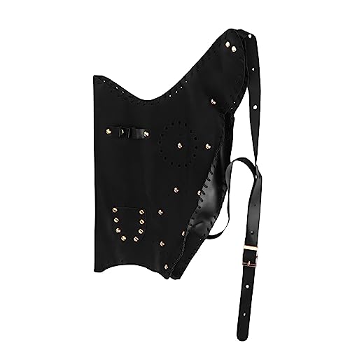 BESTonZON 1Pc Outdoor Leather Arrow Holder for Traditional Snap Button Design for Easy Disassembly for Training Hunting and Target Practice