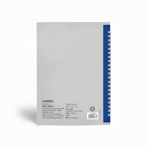 Image of Camlin Premio Optipaper A4 Single Line 400 Pages 6 Subject Notebook