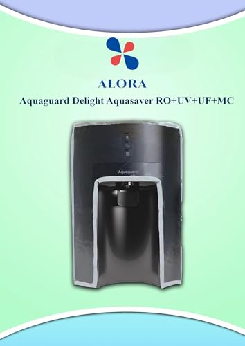 Image of Alora Water Purifier Cover for Aqquaguard Delight Aquasaver RO+UV+UF+MC - Waterproof, Dustproof, Oil & Stain Resistant, Transparent Window, Velcro Closure