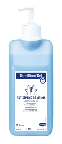 Sterillium, Gel Hidroalcohólico, Gel Desinfectante de Manos, Gel Antiséptico, Amplio Espectro de Acción, Aporta Hidratación, Protección y Suavidad, Color Azul (975 ml)