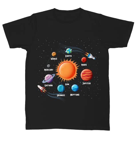 Solar System Planets Name and Universe Baby Girl and Baby boy Printed Cotton t-Shirt