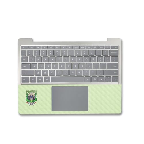Image of MightySkins Carbon Fiber Skin Compatible With Microsoft Surface Laptop Go 3 (2023) Full Wrap Kit - Skull And Joints | Protective, Durable Textured Carbon Fiber Finish | Easy To Apply | Made in the USA