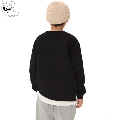 Boy Sweatshirts Cool Cute Glasses Animal Ant Embroidery O-neck Cotton Pullover Thick Fall Loose Hoodie3