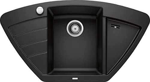BLANCO ZIA 9 E | Granitspüle aus SILGRANIT schwarz | Einbauart: Einbau von...