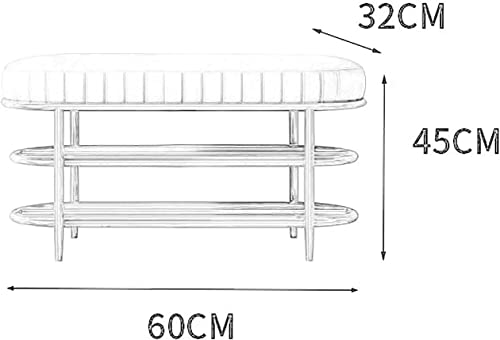 Banc de rangement à chaussures robuste doté d'un grand coussin capitonné pour entrée