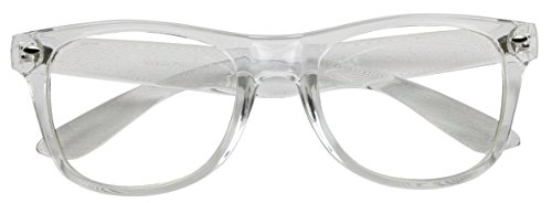 ShadyVEU - Translucent Clear Lens Round 80's UV Protection Rx-able Frame Geek Sun Glasses Women Men