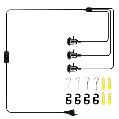Suspension Luminaire avec Prise, 3 Lampe Suspendue avec Prise et ...
