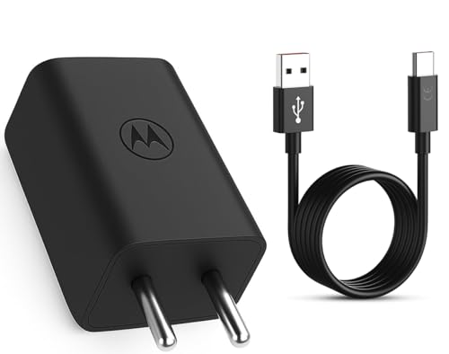 Image of Motorola 33W TurboPower Fast Charger Combo (Charger + USB-C Cable) - Powered for Moto G54 Power, Edge 40 Neo, Moto G Power 2025 & More