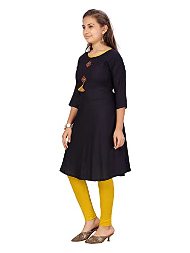 Image of muhuratam Girls Navy Blue Colour Kurti (KURTI-9706-NAVY-BLUE-38)