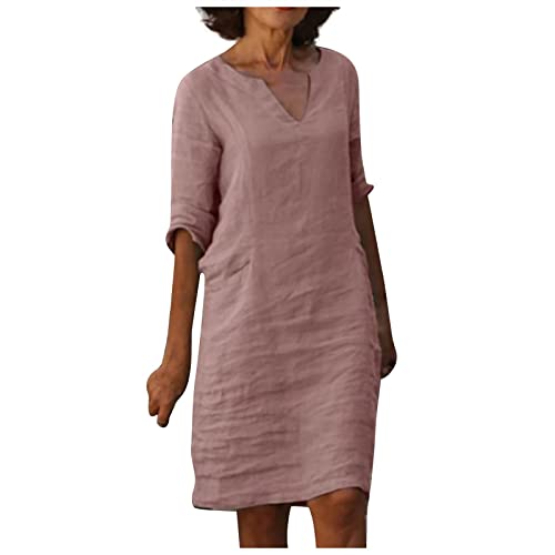 OIOLOYJM Plus Size Summer Dresses for Women 2025 Plus Size Dresses for Curvy Women 3/4 Sleeve Casual Boho Kaftan Dresses