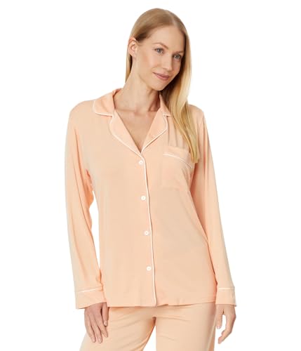 Image of Eberjey Gisele Classic Women's Pajama Set | Long Sleeve Shirt + Long Pants