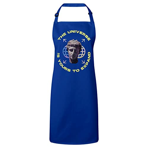 Tablier cuisine bleu vintage humour fini les taches de cuisson vêtement protégé