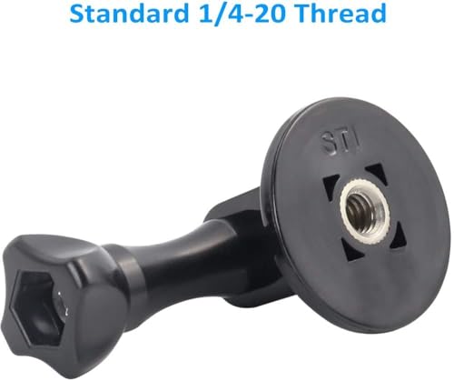 Image of 1 /4 Inch Tripod Screw Adapter with Tripod Base Mount for Gopro, DJI Action 5 Pro /4 /3, Insta360 & Other Action Cameras