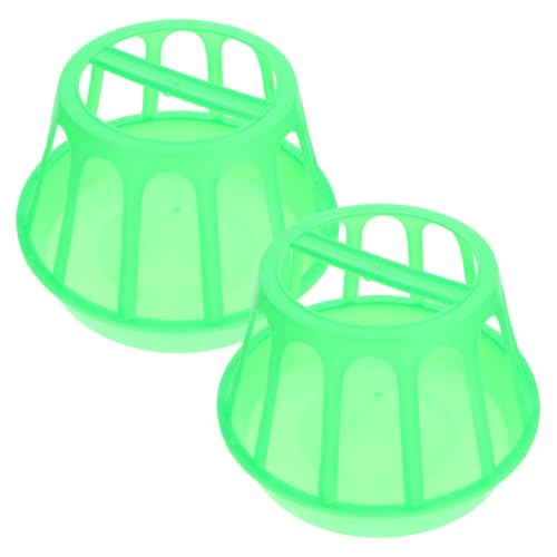 Comedero para pollos aves de corral de plastico verde reutilizable pack 2 2