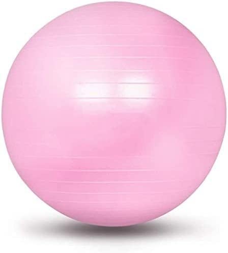 Pelota de fitness rosa para pilates y yoga con bomba de aire incluida
