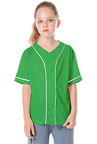 Image of Yuji Itadori Kids Baseball Jersey Button Boys Short Sleeve T-Shirts Hip Hop Fashion Casual Sports Solid Color Shirt