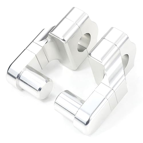 Montante guidon moto 22mm argent pour Suzuki GSX750S Katana DR-Z400