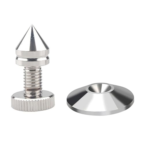 1Set Silver Music Box Spikes Metal Feet Shock Absorbing Pad for HiFi Subwoofer and Auditory Equipment Sound Enhancer
