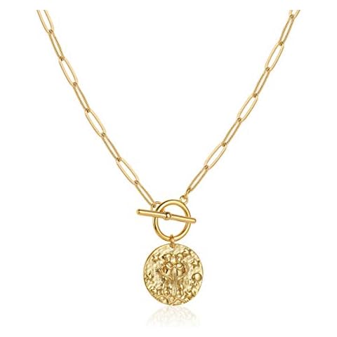 Fremttly Gemini Zodiac Coin Choker Necklace Cover