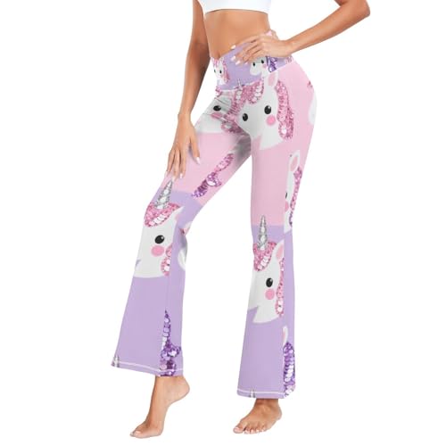 Leggings de yoga licorne pour femme au toucher seconde peau