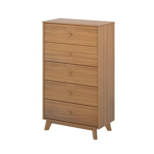 Max & Lily 5 Drawer Dresser in Pecan