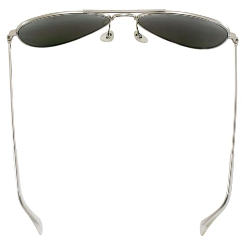 Pacific Coast Classic Pilot Aviator Sunglasses Chrome Frame w/Blue Mirrored Lenses4