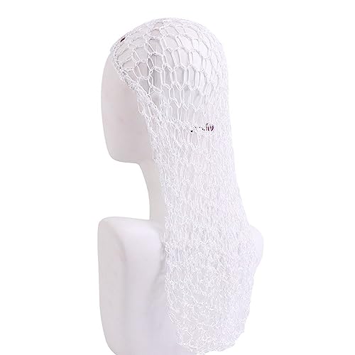 LUMoony Redecilla para el pelo de 43 cm para mujer, gorro para el pelo, redecilla de pelo largo, cubierta de redecilla, turbante, gorro de malla, accesorio para el cabello, red de protección para el