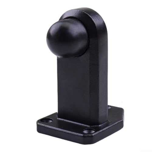 Zoegneer Tope de puerta resistente al viento, soporte de puerta pesado, tope de puerta para dormitorio, baño, anticolisión, acero inoxidable, negro (largo)