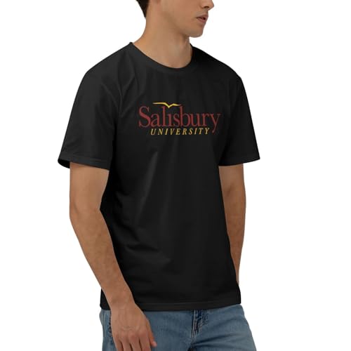 Salisbury University Shirt Man's Classics Short Sleeve Crew Neck Cotton Tshirts Personalised Tees Tops Black3