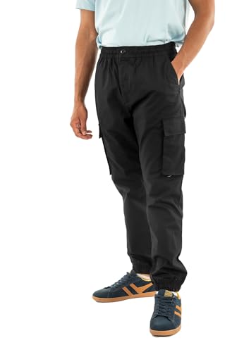 Calvin Klein Men’s Skinny Fit Elastic Ripstop Cargo Trousers, Black (Black), S