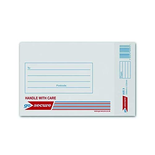 Image of GoSecure Bubble Lined Envelope Size 4 180x265mm White (Pack of 100) KF71449 + Free FINCHLEY Pen