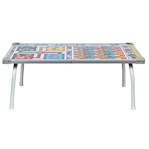 Image of Foldable Wooden Study & Play Table for Kids - Multi-Purpose Kids Desk with Storage, Adjustable Height Learning Table for Toddlers, Children (Multicolour)